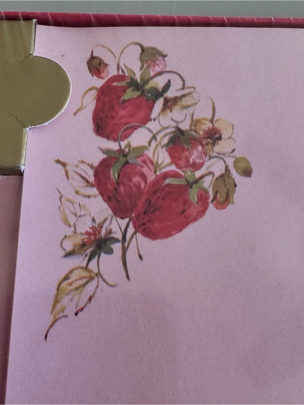 Vintage Strawberry stationary Pratt & Austin's